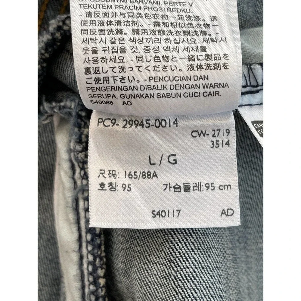 LEVI’S NWOT Denim Jean Jacket Size LARGE Youth Blue - Picture 3 of 4